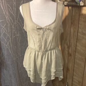American Rag Light Tan Sleeveless Blouse